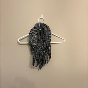 Gray Fringe Scarf